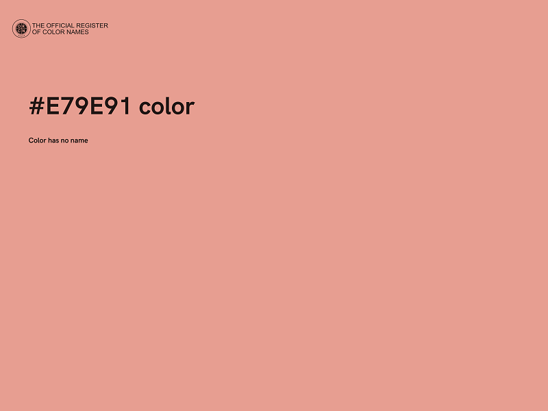 #E79E91 color image