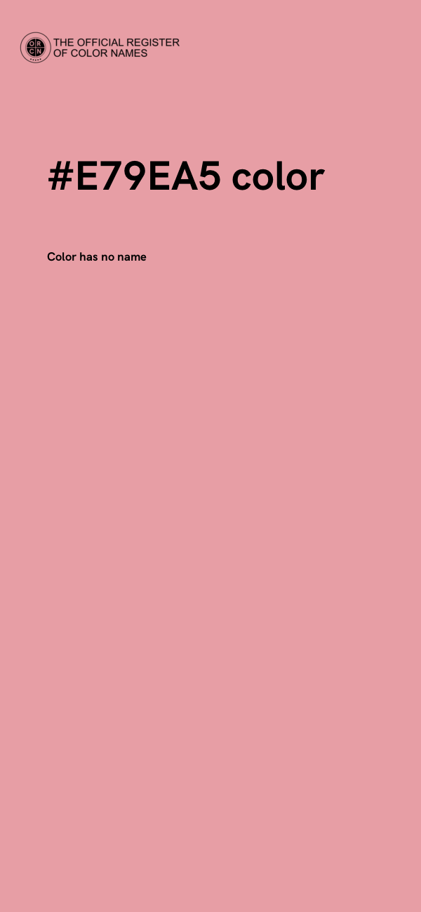 #E79EA5 color image