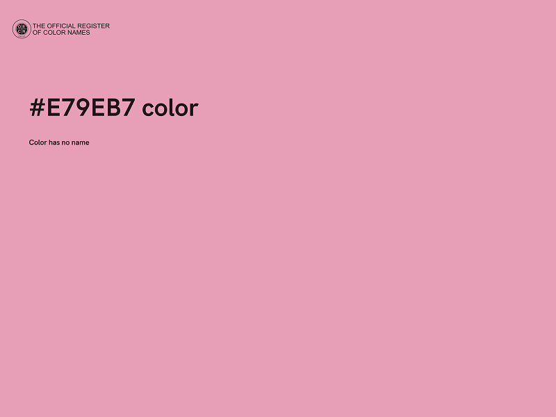 #E79EB7 color image