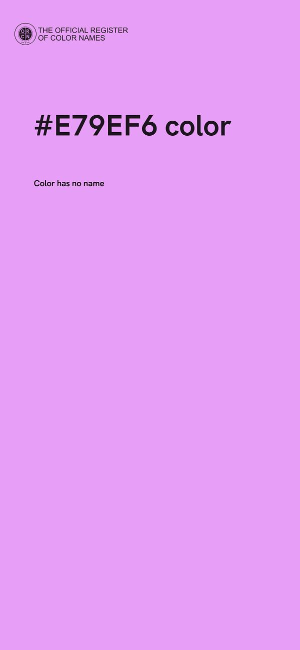 #E79EF6 color image