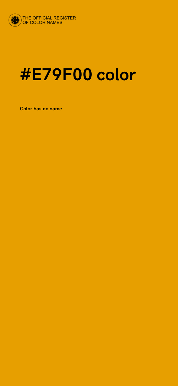 #E79F00 color image