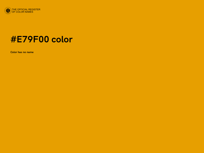 #E79F00 color image
