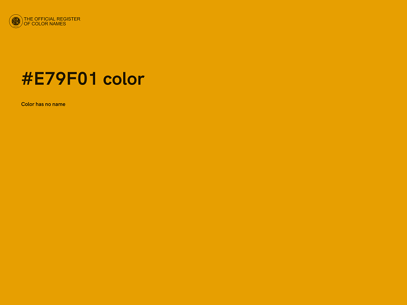 #E79F01 color image