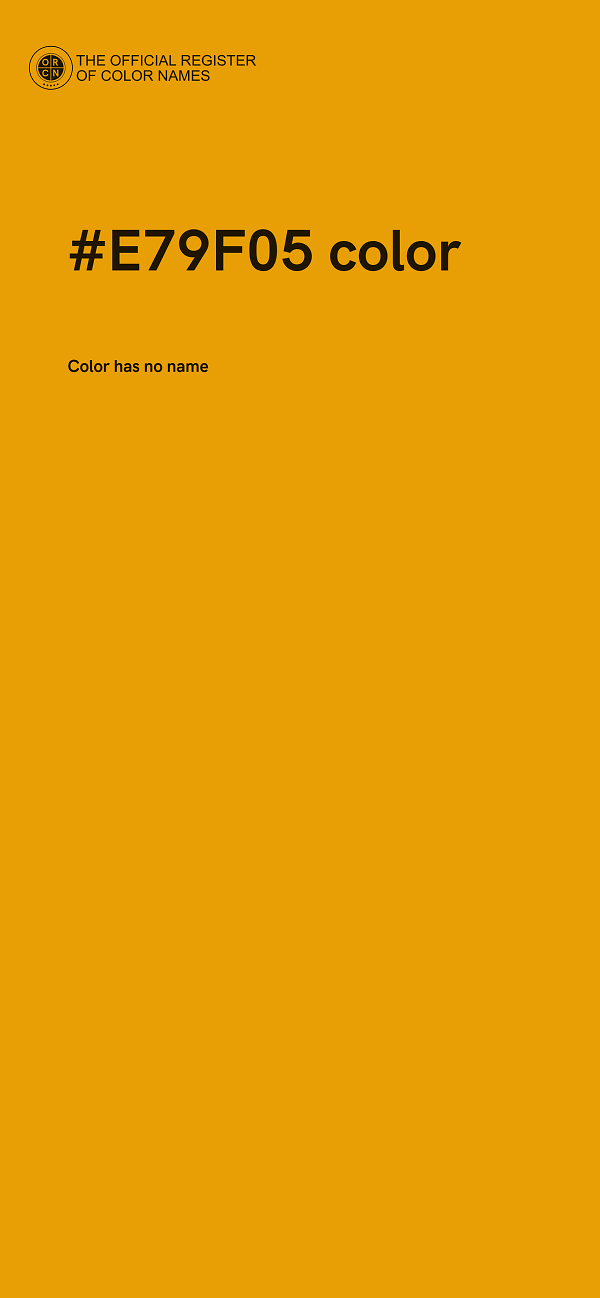 #E79F05 color image