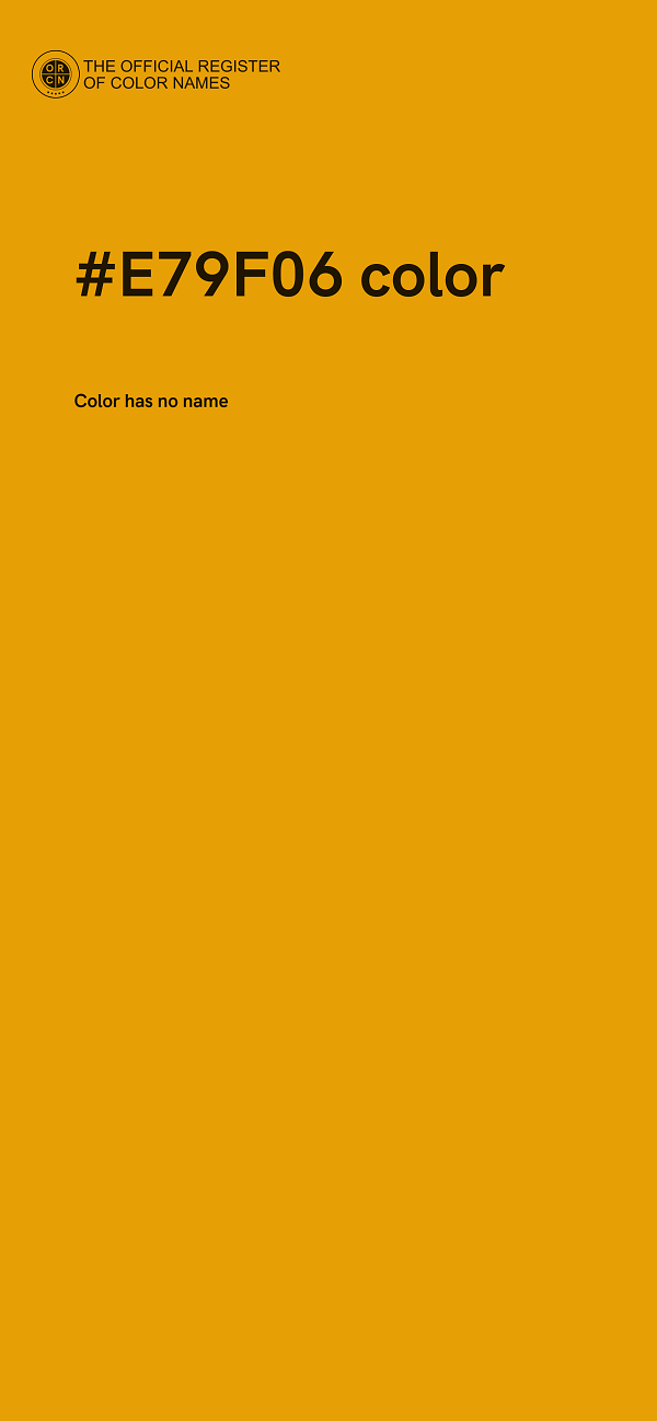 #E79F06 color image