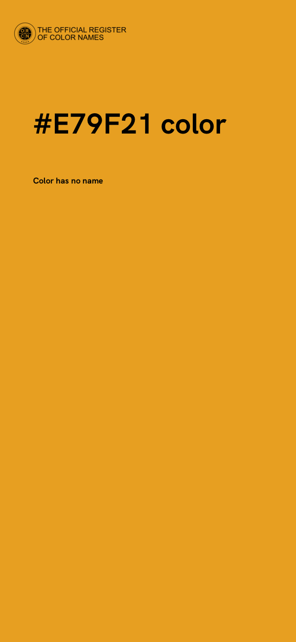 #E79F21 color image