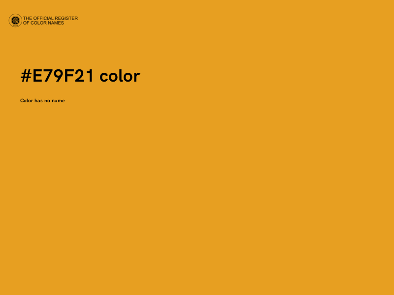 #E79F21 color image