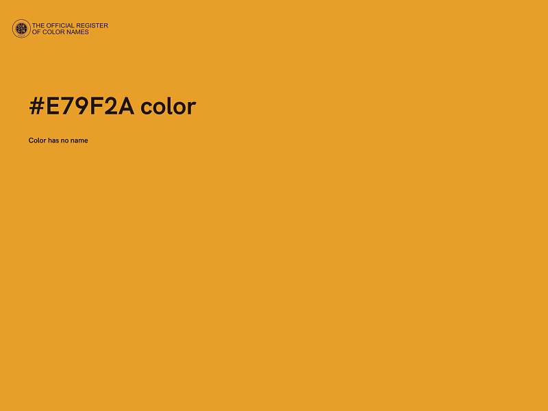 #E79F2A color image