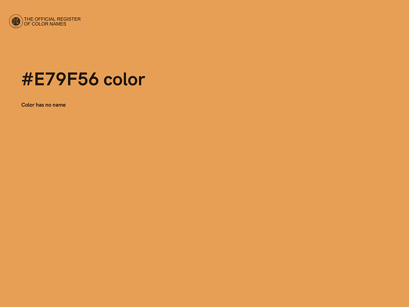 #E79F56 color image