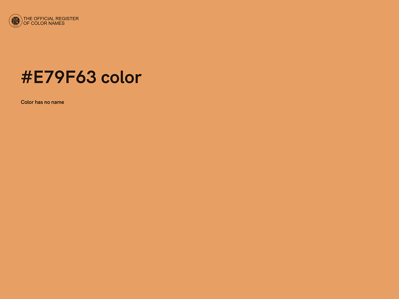 #E79F63 color image