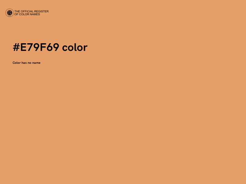 #E79F69 color image