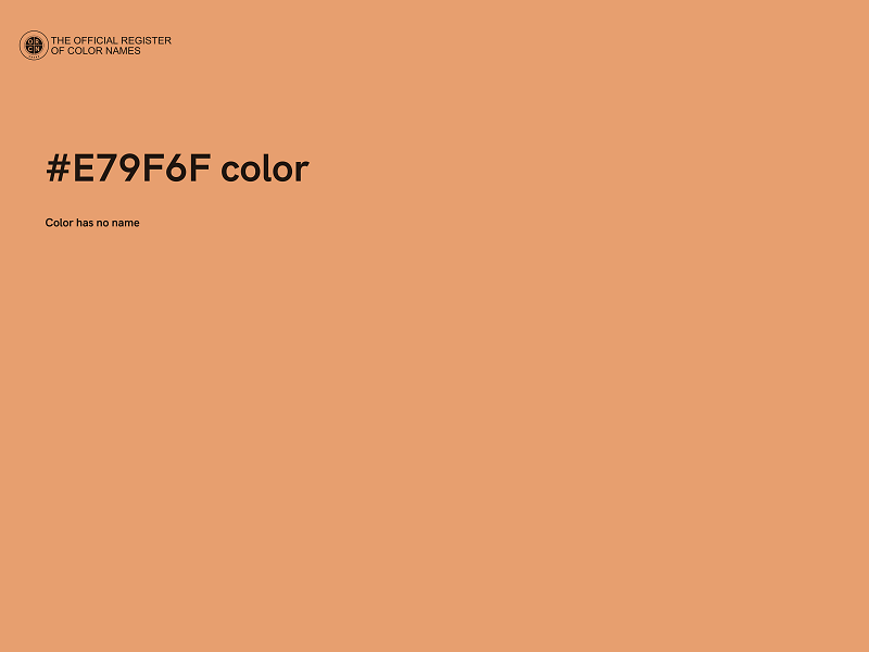 #E79F6F color image