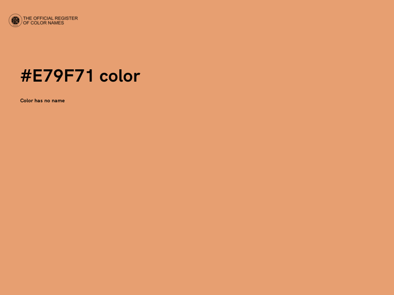 #E79F71 color image