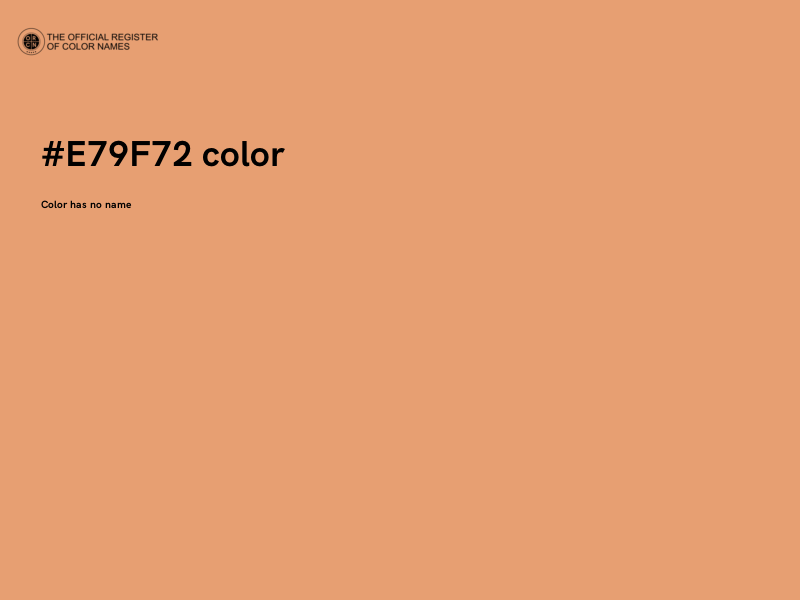 #E79F72 color image