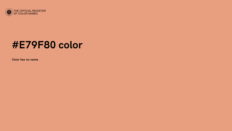 #E79F80 color image