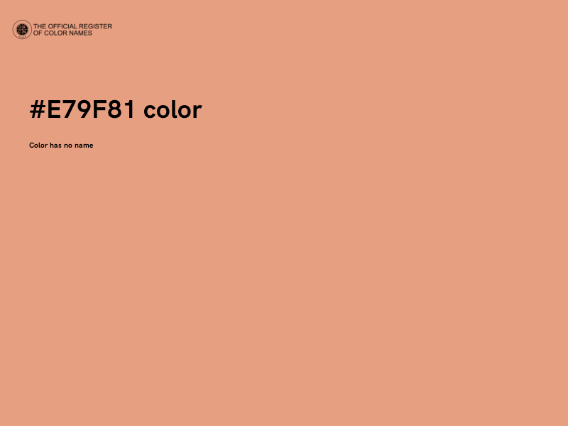 #E79F81 color image