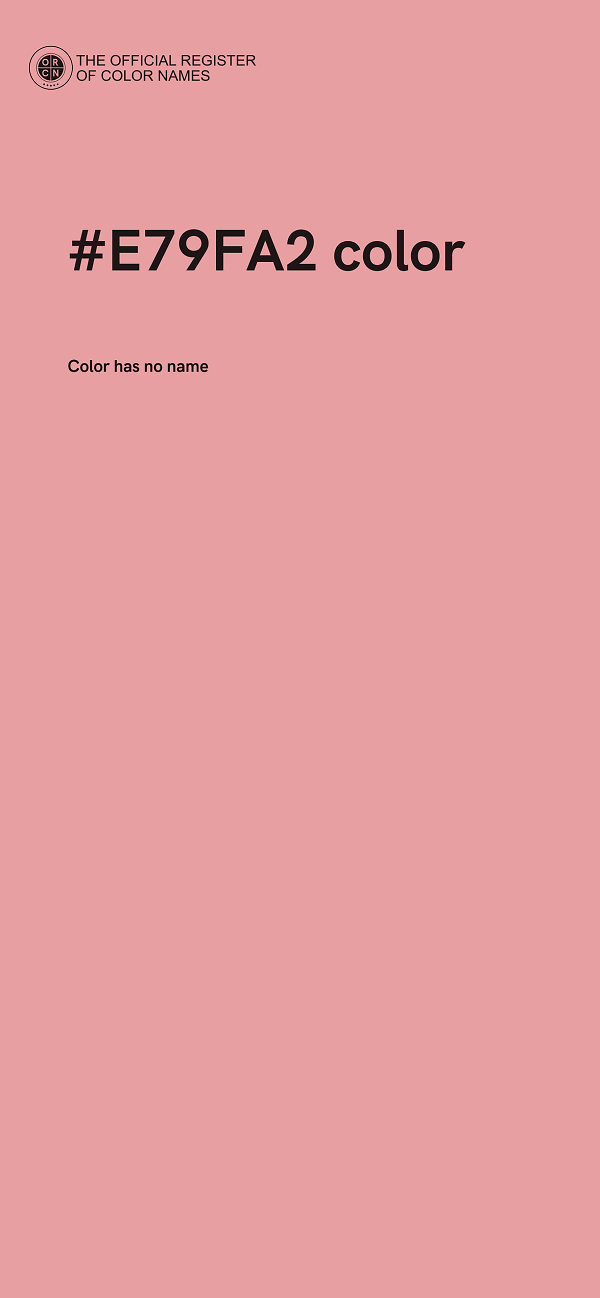 #E79FA2 color image
