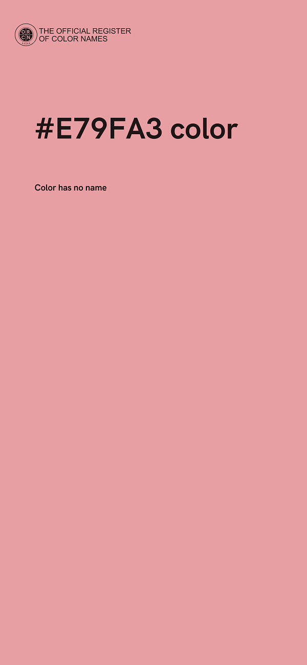 #E79FA3 color image