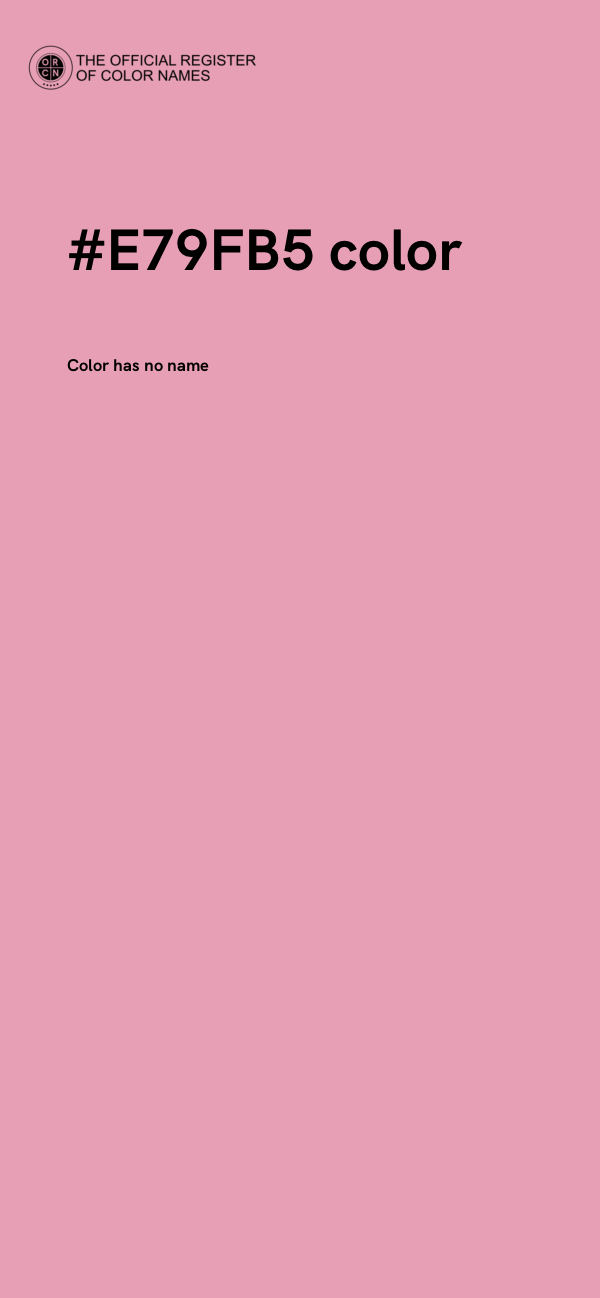 #E79FB5 color image