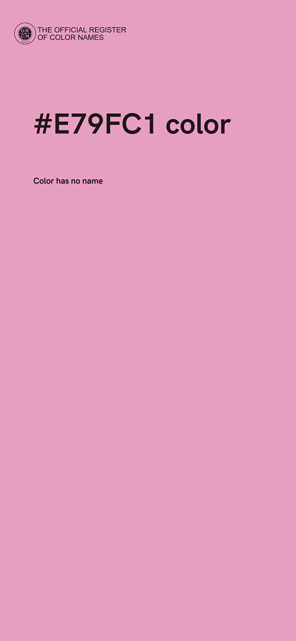 #E79FC1 color image