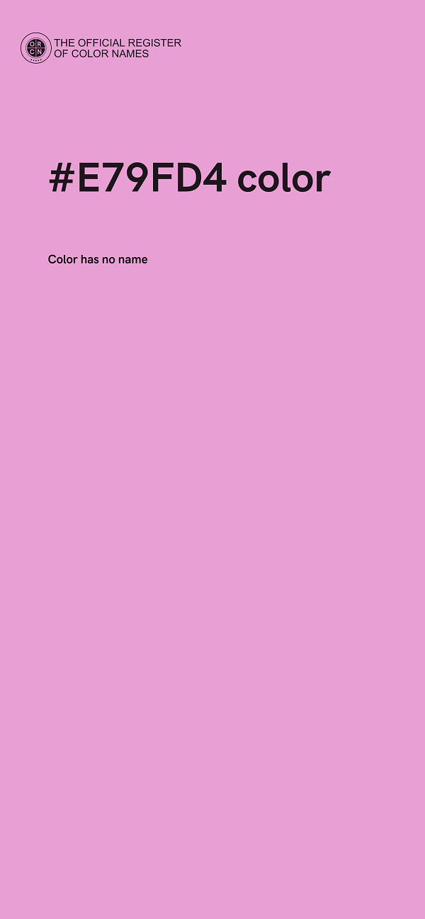 #E79FD4 color image