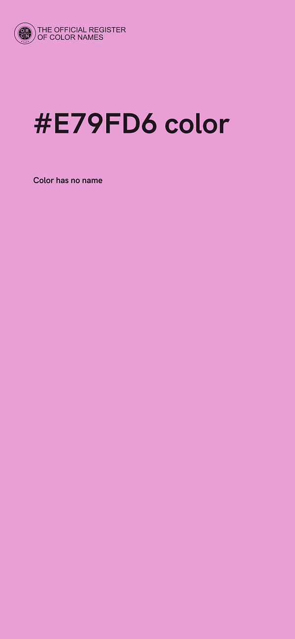 #E79FD6 color image