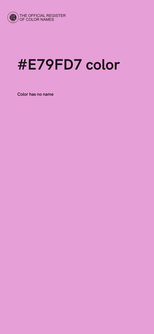 #E79FD7 color image