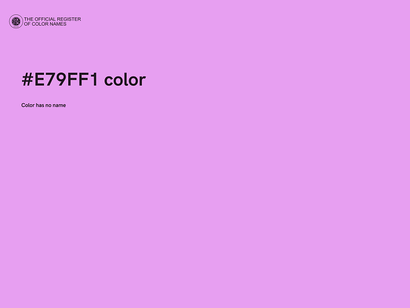 #E79FF1 color image