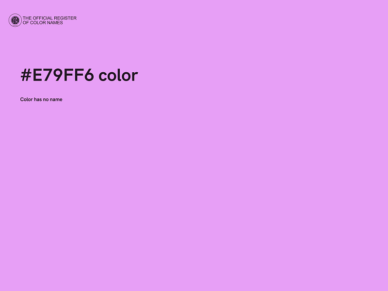 #E79FF6 color image