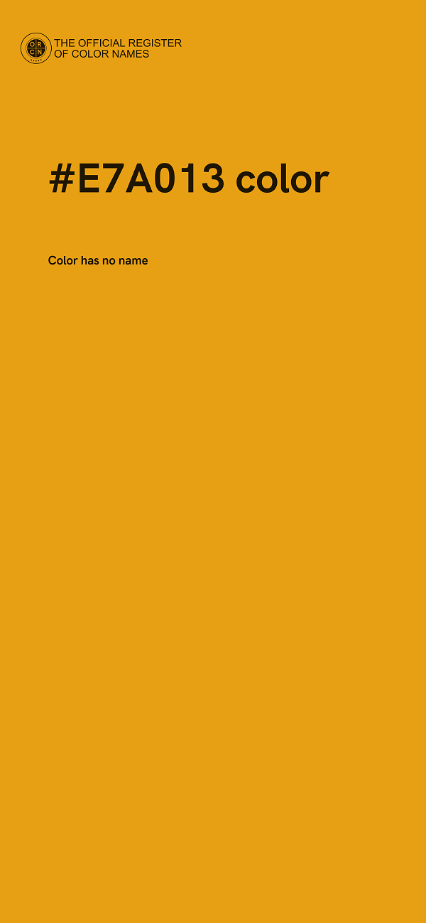 #E7A013 color image