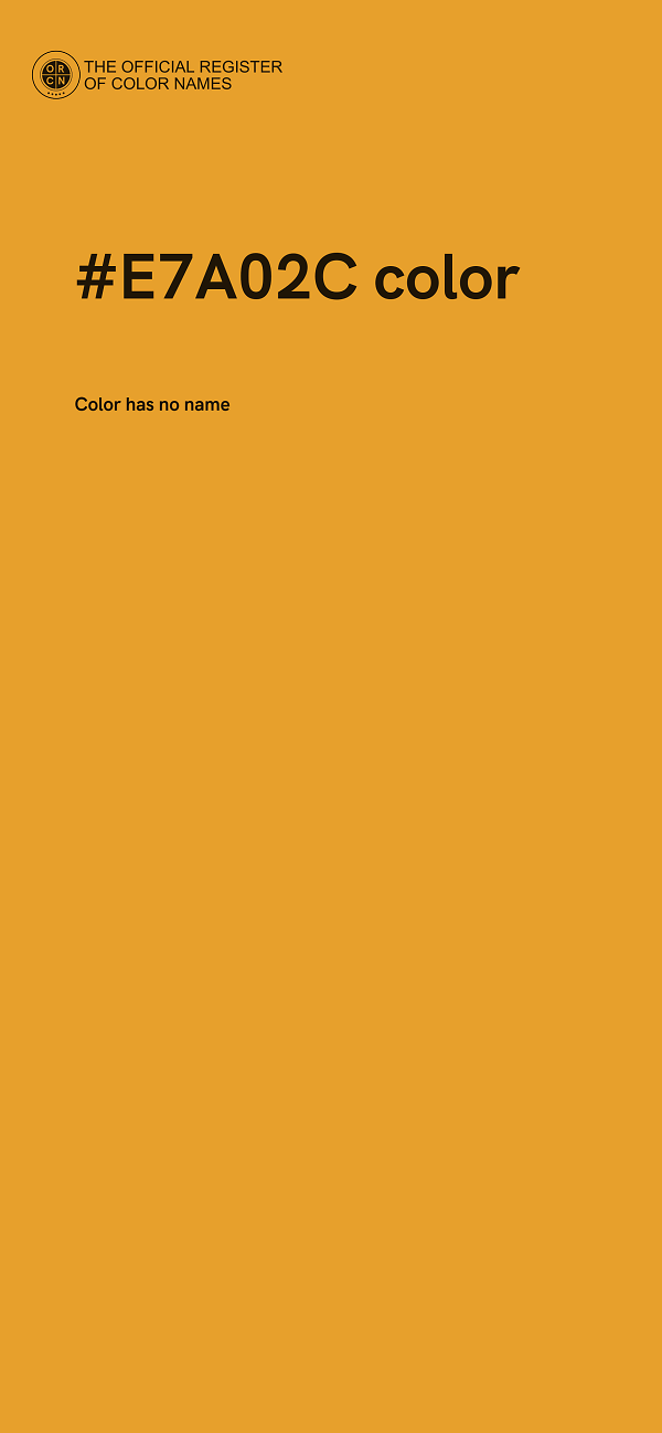 #E7A02C color image