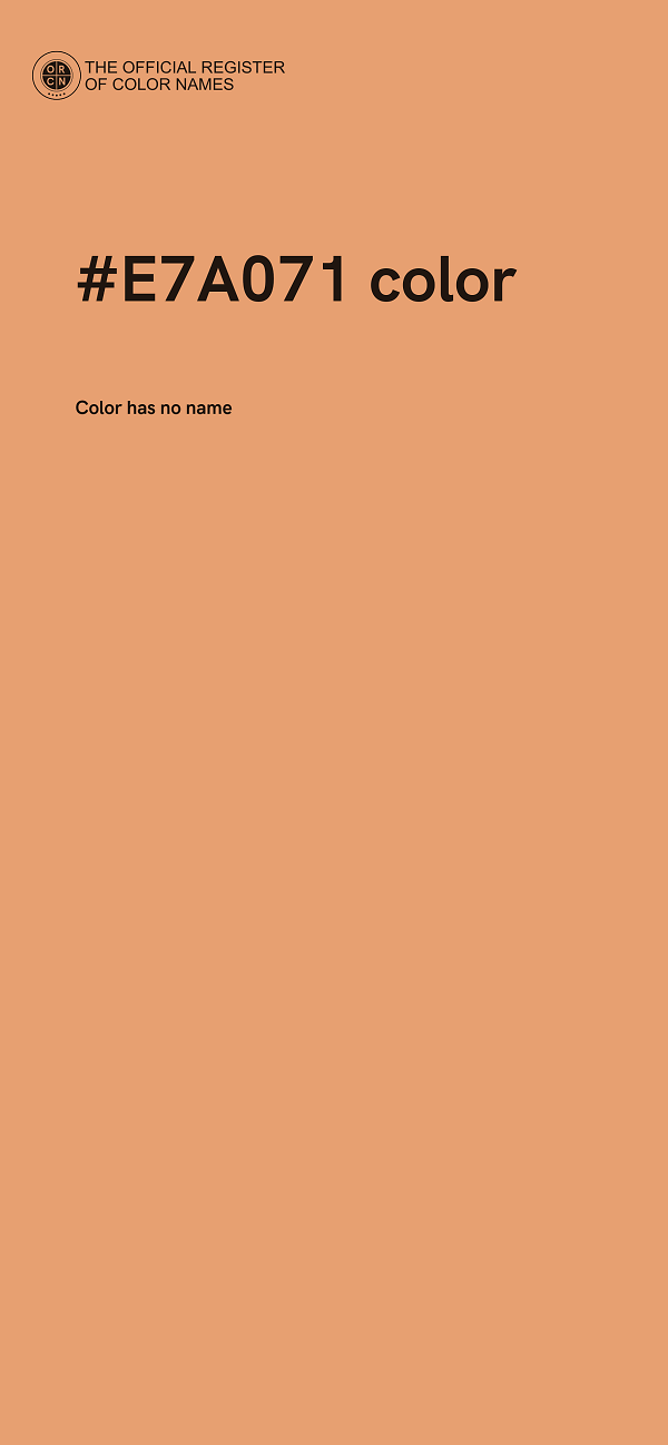 #E7A071 color image