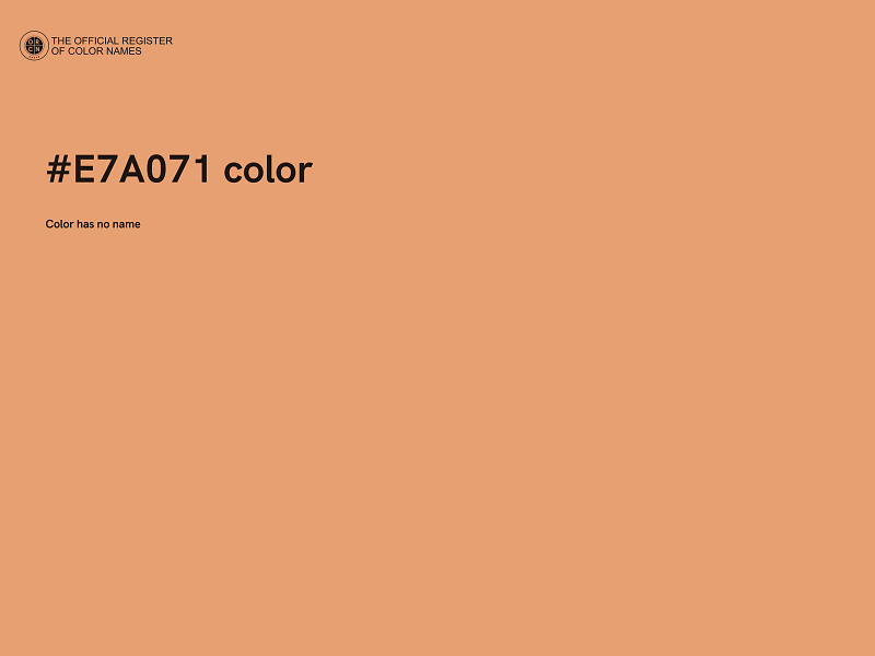 #E7A071 color image