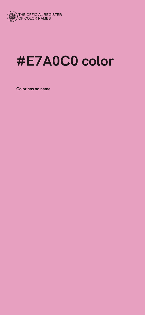 #E7A0C0 color image