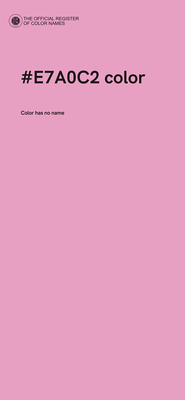 #E7A0C2 color image