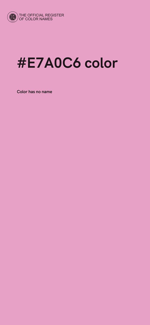 #E7A0C6 color image