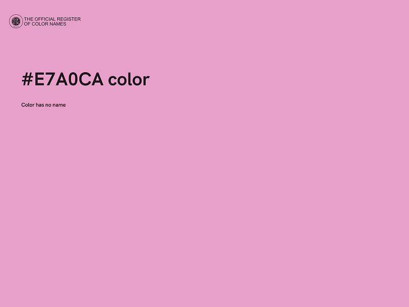 #E7A0CA color image