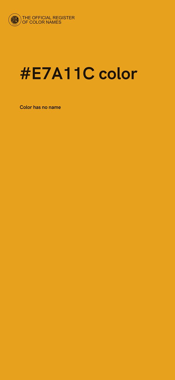 #E7A11C color image