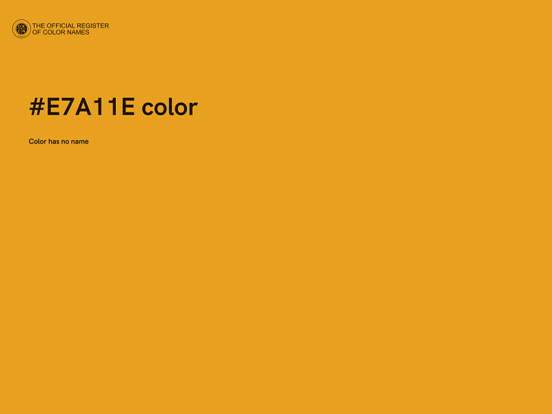 #E7A11E color image