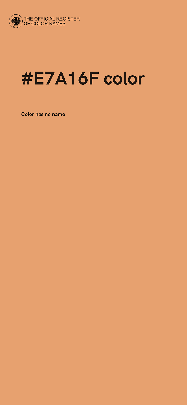 #E7A16F color image