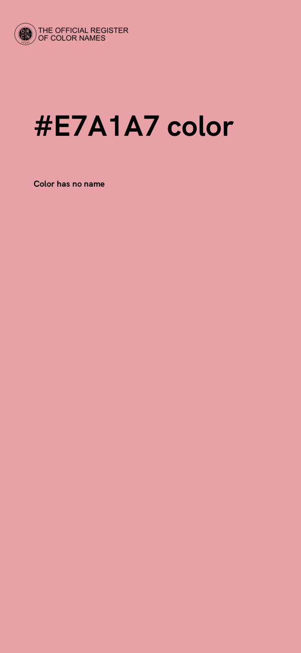 #E7A1A7 color image