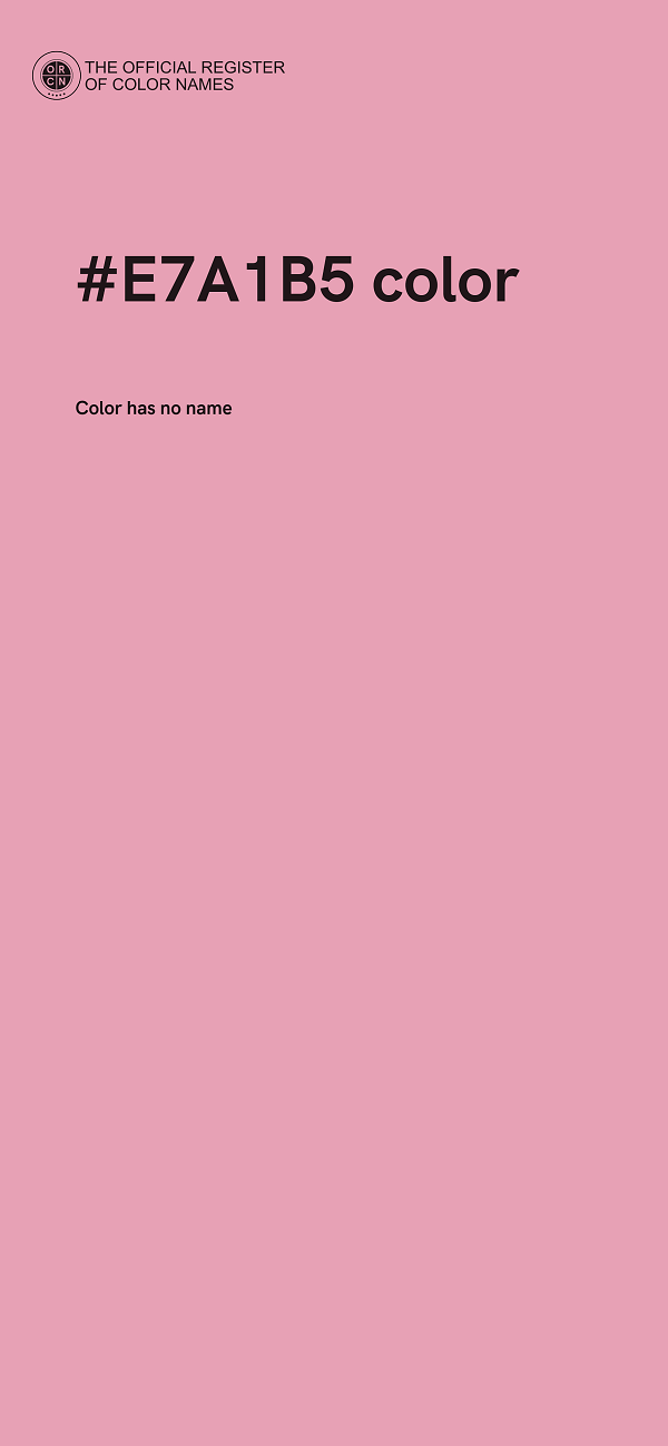 #E7A1B5 color image