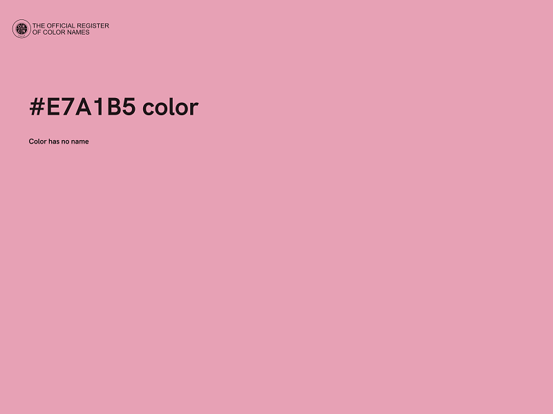#E7A1B5 color image