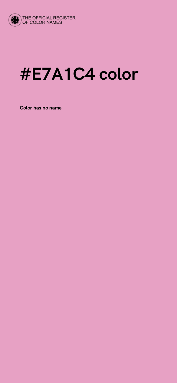 #E7A1C4 color image