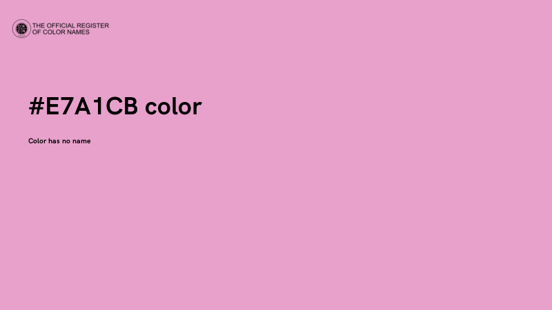 #E7A1CB color image