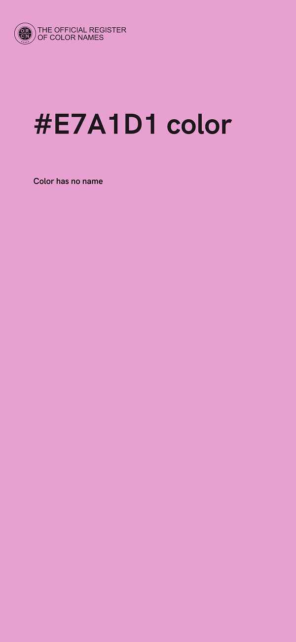 #E7A1D1 color image