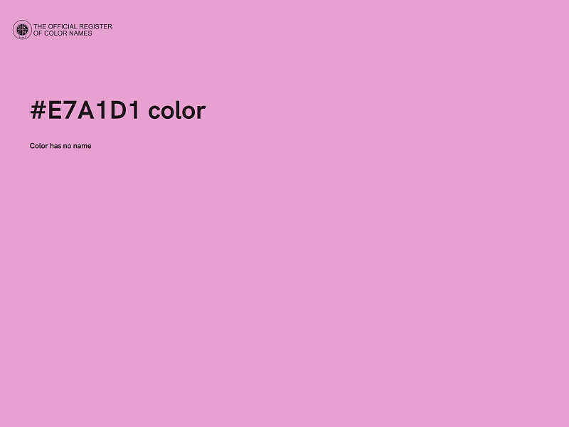 #E7A1D1 color image