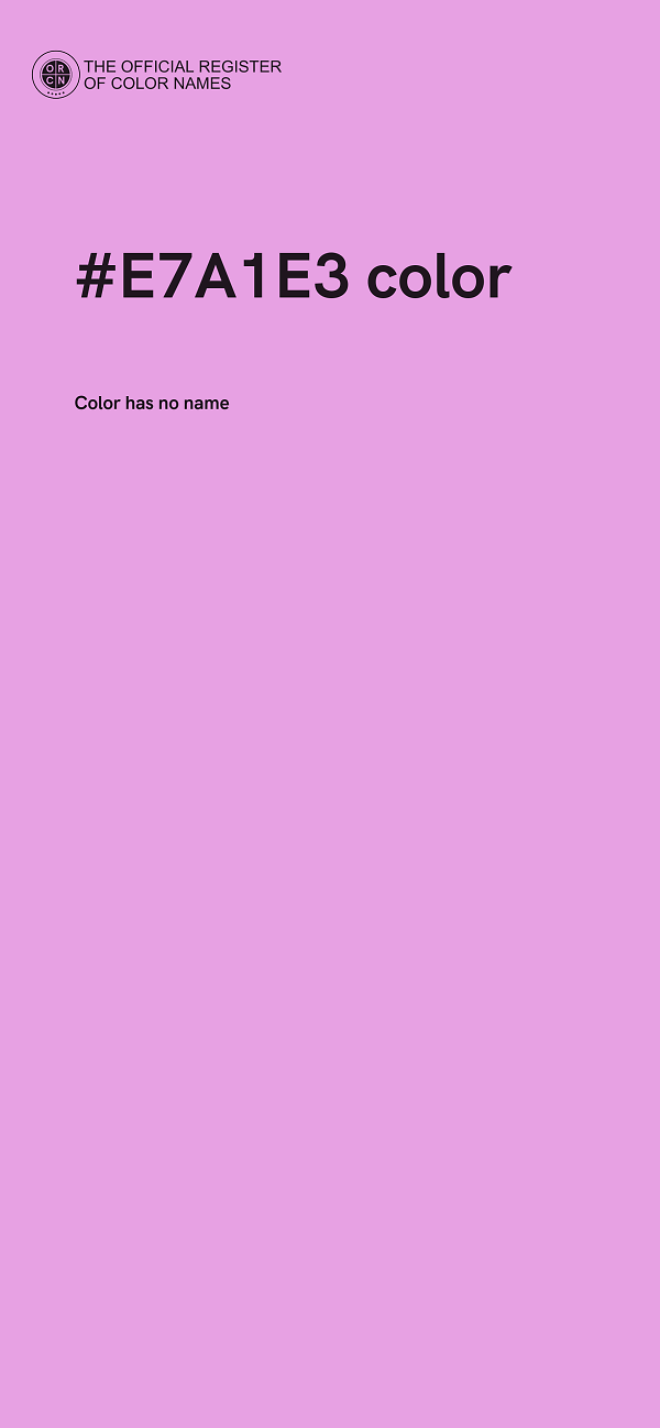 #E7A1E3 color image