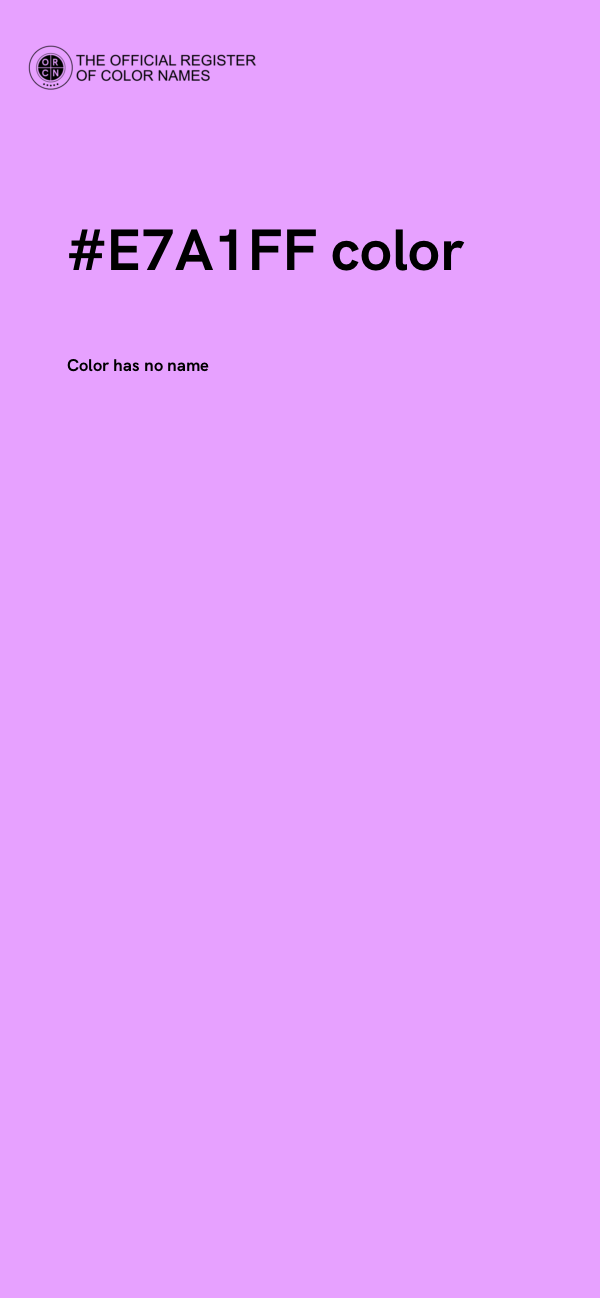 #E7A1FF color image
