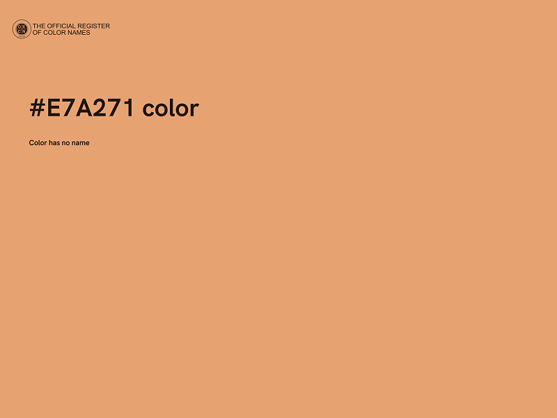 #E7A271 color image